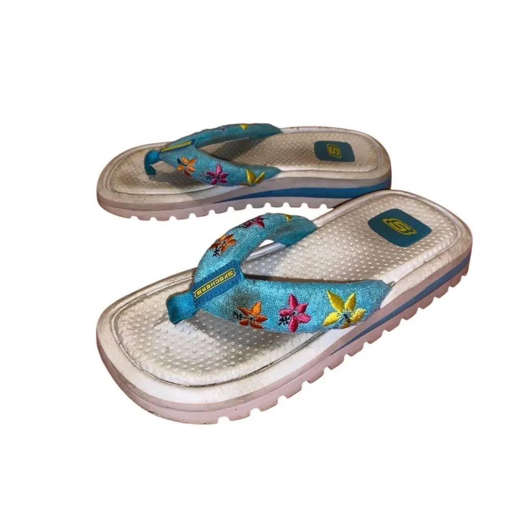 Vintage Sketchers Platform Comfort Flip Flops Sandals Beach Summer Travel